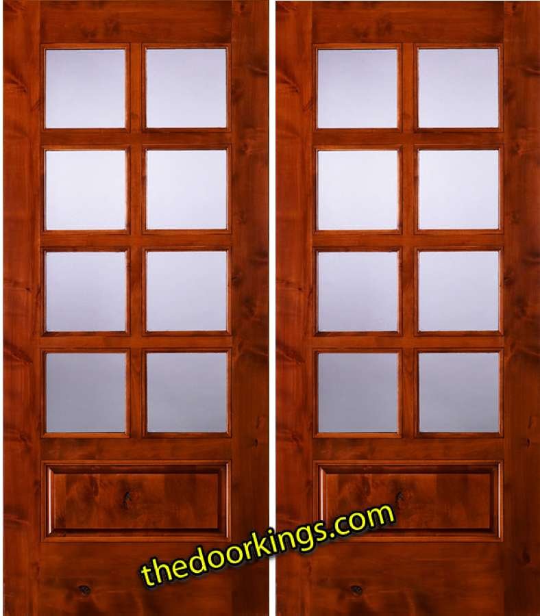 sw68 knotty alder double door